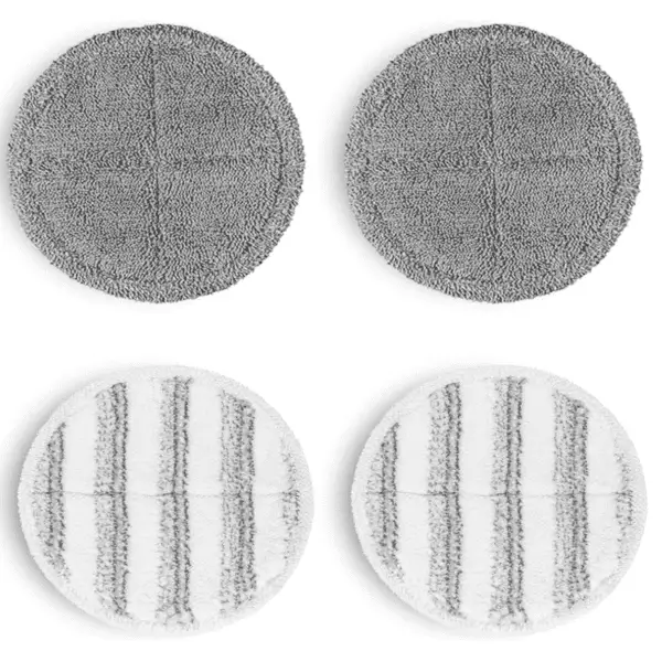 AlfaBot WS-24 replacement mopping pads, durable microfiber, includes gray scrubbers for stains and white pads for dust and fine debris